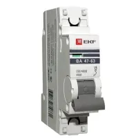 Автоматический выключатель EKF PROxima 1P 16А (C) 6кА, mcb4763-6-1-16C-pro