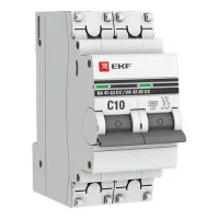 Автоматический выключатель EKF PROxima 2P 10А (C) 6кА, mcb4763-DC-2-10C-pro