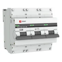 Автоматический выключатель EKF PROxima 3P 20А (C) 10кА, mcb47100-3-20C-pro
