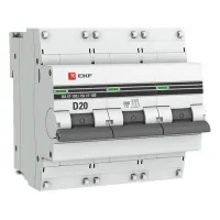 Автоматический выключатель 3P 20А (D) 10kA ВА 47-100 EKF PROxima