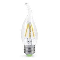 Лампа филаментная светодиодная ASD свеча на ветру 5.0Вт 230В Е27 4000К 450Лм, 4690612007656
