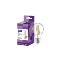Лампа филаментная светодиодная IEK A60 11Вт 230В 6500К E27, LLF-A60-11-230-65-E27-CL