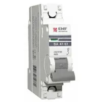 Автоматический выключатель EKF PROxima 1P 3А (D) 4.5кА, mcb4763-1-03D-pro