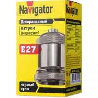 Патрон Navigator 61 517 NLH-V01-005-E27 подвес.метал. черный хром