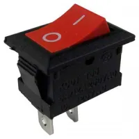 Выключатель клавишный 250V 3А (2с) ON-OFF красный Micro (RWB-101)  REXANT 36-2011