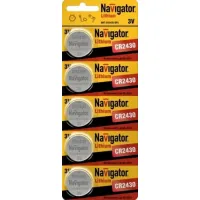 Батарейка Navigator NBT-CR2430-BP5 литиевые 94 781 (кратно 5)