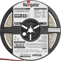 Светодиодная лента Navigator IP65 12V 9.6Вт/м 4000К NLS-3528W120 СД (5м), 71409