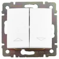 Переключатель для жалюзи 2-клавишный кнопочный Legrand VALENA CLASSIC, белый, 774414
