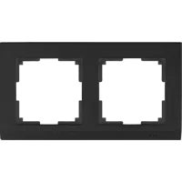 Рамка Werkel Stark 2-местная черная WL04-Frame-02-black