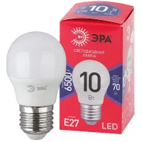Лампа светодиодная Эра G45 (Шар) 10W-865-E27 R, Б0045355