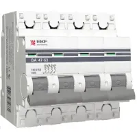 Автоматический выключатель EKF PROxima 4P 40А (D) 4.5кА, mcb4763-4-40D-pro