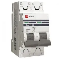Автоматический выключатель EKF PROxima 2P 25А (C) 4.5кА, mcb4763-2-25C-pro