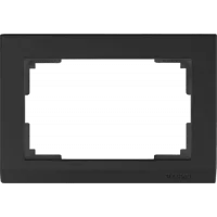 Рамка Werkel Stark для двойной розетки черная WL04-Frame-01-DBL