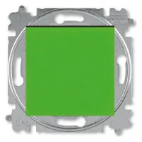 Выключатель 1-клавишный кнопочный ABB LEVIT, скрытый монтаж, зеленый / дымчатый черный, 2CHH599145A6067