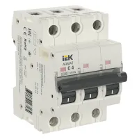Автоматический выключатель IEK ARMAT 3P 4А (C) 10кА, AR-M10N-3-C004