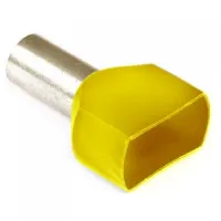 Наконечник-гильза НГИ2 1,0-10 с изолир. фланцем (желтый) (100 шт) IEK