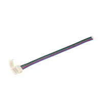 Коннектор IEK 5шт для соединения светодиодной ленты RGB 10 мм с драйвером ( - 15 см - разъем) 