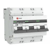 Автоматический выключатель EKF PROxima 3P 80А (C) 10kA, mcb47100m-3-80C-pro