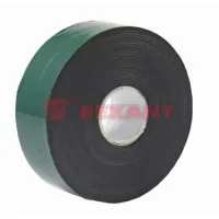 Двухсторонняя лента REXANT зеленая на черной основе   30мм*5м
