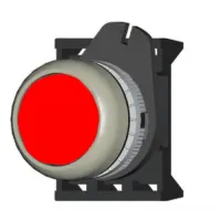 Кнопка плоская с фиксацией, красная