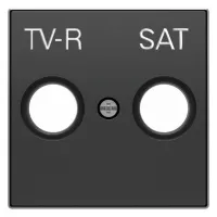 Накладка на розетку телевизионную ABB SKY, скрытый монтаж, черный бархат, 2CLA855010A1501