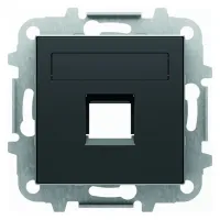 Накладка на розетку информационную ABB SKY, скрытый монтаж, черный бархат, 2CLA851810A1501