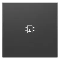 Накладка на карточный выключатель ABB SKY, скрытый монтаж, черный бархат, 2CLA851400A1501