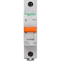 Автоматический выключатель Schneider Electric Домовой 1P 6А (C) 4.5кА, 11201