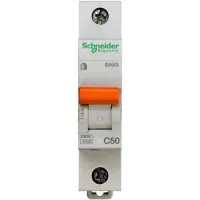 Автоматический выключатель Schneider Electric Домовой 1P 50А (C) 4.5кА, 11208