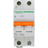 Автоматический выключатель Schneider Electric Домовой 1P+N 25А (C) 4.5кА, 11215