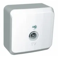 Розетка TV Schneider Electric ЭТЮД, одиночная, белый, TVA-002B