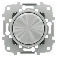 Механизм электронного поворотного светорегулятора ABB SKY MOON, 100 Вт, скрытый монтаж, Кольцо хром, 2CLA866020A1401