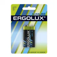 Батарейка Ergolux  6LR61 Alkaline BL-1 (6LR61 BL-1, батарейка,9В)