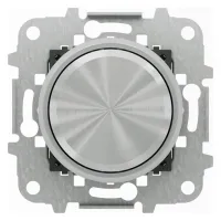 Механизм электронного поворотного светорегулятора ABB SKY MOON, скрытый монтаж, Кольцо хром, 2CLA866090A1401