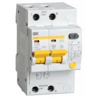 Дифавтомат IEK АД12 2P 32А (C) 4.5кА 100мА (AC), MAD10-2-032-C-100