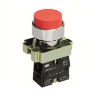 Кнопка управления IEK LAY5-BL42 без подсветки, красная, 1р, ИЭК BBT71-BL-K04