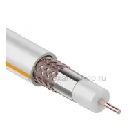 SAT 50 M, Cu/Al/Cu, (75%), 75 Ом, 100 м, белый  REXANT кабель (медь) (01-2401)