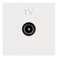 Розетка TV ABB ZENIT, одиночная, скрытый монтаж, альпийский белый, 2CLA225070N1101