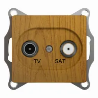 Розетка TV-SAT Schneider Electric GLOSSA, проходная, дуб, GSL000598