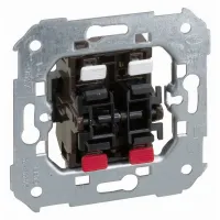 Выключатель кнопочный двухклавишный (2 входа + 2 выхода), 10А 250В Simon 82,88 механизм
