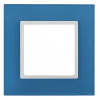 ЭРА Elegance Голубой+Белый Рамка 1-местная стекло 14-5101-28