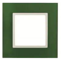 ЭРА Elegance Зелёный+ Слоновая Кость Рамка 1-местная стекло 14-5101-27