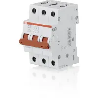 Рубильник модульный ABB 3-полюсный SD203/50 рычаг красный 