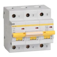 Автоматический выключатель IEK ВА47-100 3P 20А (C) 10кА, MVA40-3-020-C