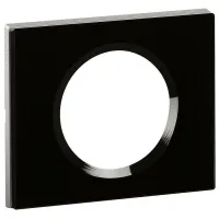 Рамка 1 пост Legrand CELIANE, черное стекло, 069301