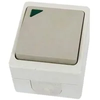 Выключатель 1-клавишный TDM ВУОКСА, с подсветкой, открытый монтаж, SQ1803-0004