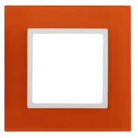Рамка 1-местная стекло Эра Elegance, Оранжевый, Б0034477