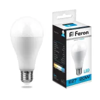 Лампа светодиодная Feron A65 LB-98 E27 20W 6400K, 25789