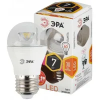 Лампа светодиодная Эра G45 (Шар) 7Вт-827-E27-Clear, Б0017243