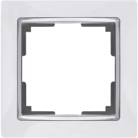 Рамка Werkel Snabb 1-местная  белая/хром WL03-Frame-01-white